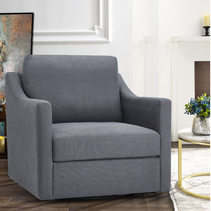 Winston Porter Callisburg Upholstered Swivel Armchair Wayfair